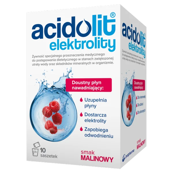 Acidolit Himbeere Elektrolyt-Beutel für Kinder und Erwachsene zur Unterstützung von Flüssigkeits- und Mineralstoffhaushalt