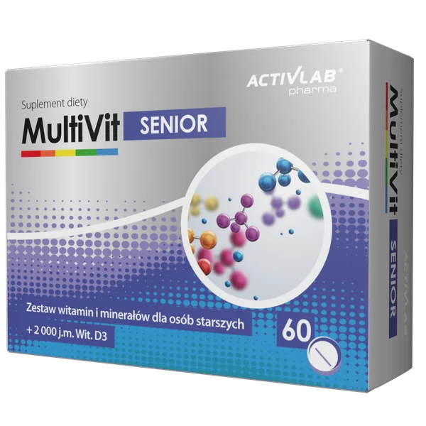 Activlab MultiVit Senior 60 Tabletten – Multivitamin- und Mineralstoffpräparat für ältere Erwachsene zur Unterstützung von Immunsystem und Vitalität