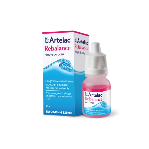 Artelac Rebalance Augentropfen 10 ml Flasche, feuchtigkeitsspendend für trockene und gereizte Augen