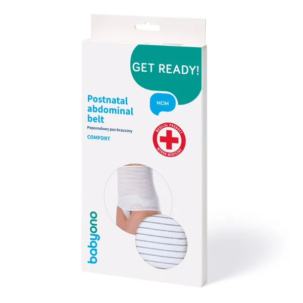 Babyono Comfort postpartaler Bauchgurt S zur Unterstützung der Bauchmuskeln nach natürlicher Geburt oder Kaiserschnitt