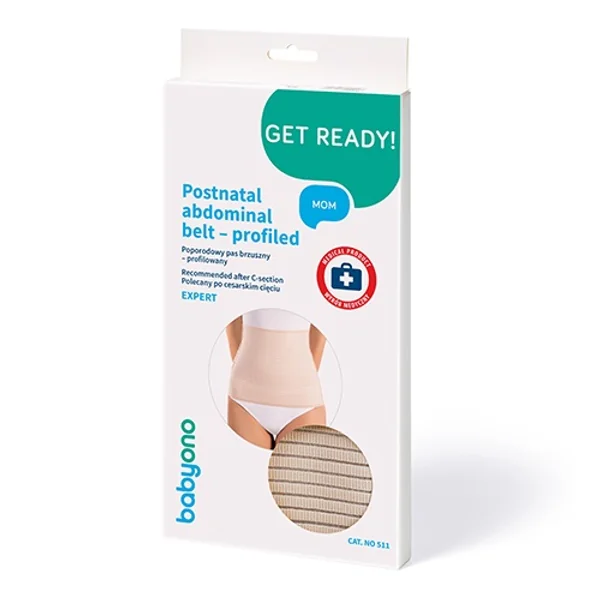Babyono Expert postpartaler Bauchgurt XL zur Unterstützung der Bauchmuskeln nach Kaiserschnitt und für schnelle Rückbildung