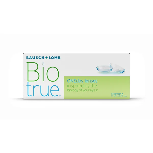 Bausch+Lomb BioTrue Oneday Tageslinsen -6,00, 30 Stück Packung, Hydrogel Einweglinsen für täglichen Komfort und frische Sicht