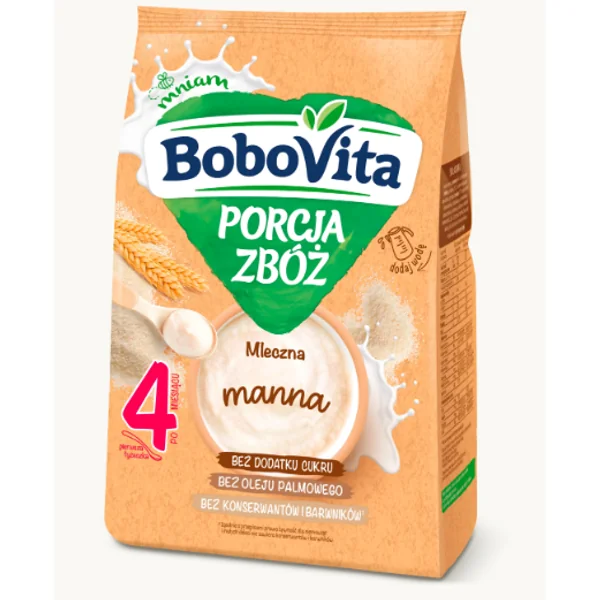 BoboVita Milch-Grießbrei für Babys ab 4 Monaten – glutenhaltiger Milchbrei