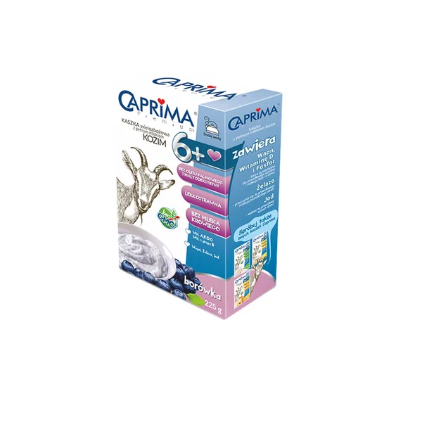 Caprima Premium Mehrkornbrei mit Heidelbeeren und Vollziegenmilch für Babys ab 6 Monaten