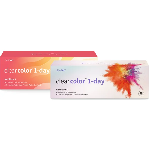 ClearLab ClearColor 1-Day grüne farbige Kontaktlinsen -4,75, 10 Stück