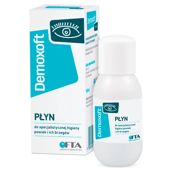 Demoxoft Augenlid Reinigungslösung 100 ml Flasche für sanfte Pflege und Reinigung gereizter Augenlider