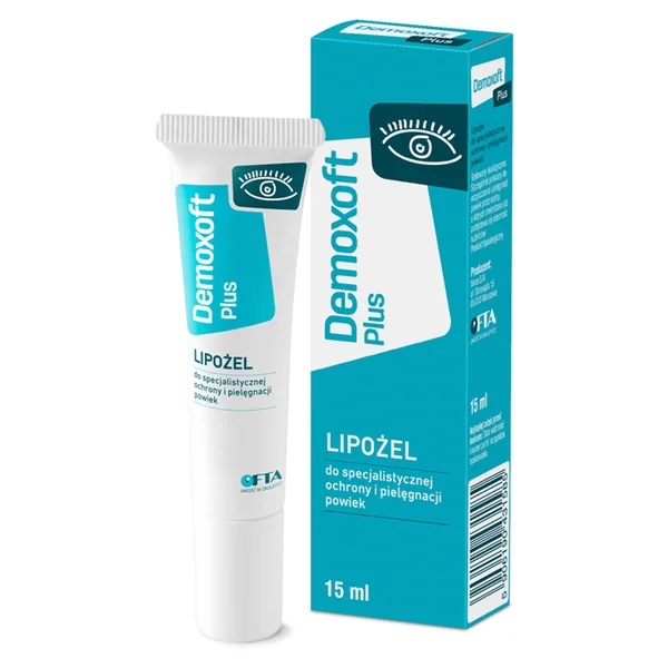 Demoxoft Plus Lipo-Gel 15 ml – medizinisches Gel zur speziellen Pflege der Augenlider, lindert Reizungen und spendet intensive Feuchtigkeit.
