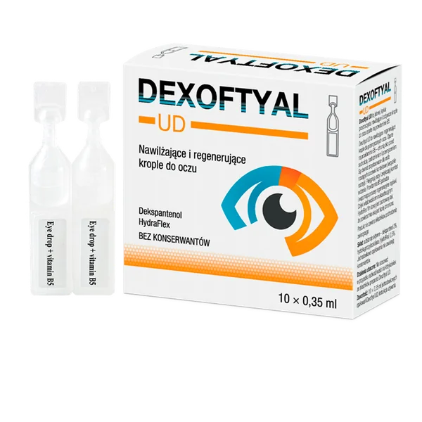 Dexoftyal UD Augentropfen 10 x 0,35 ml zur Befeuchtung und Regeneration trockener und gereizter Augen