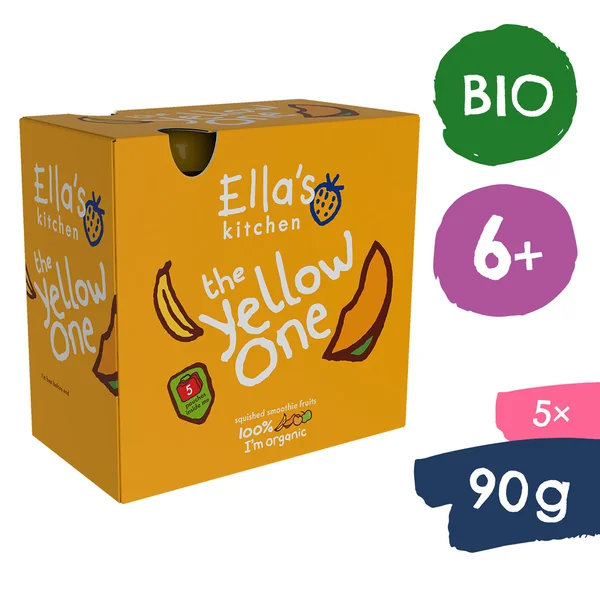 Ella’s Kitchen Bio Yellow One Bananen-Fruchtpüree im Quetschbeutel für Babys ab 6 Monaten