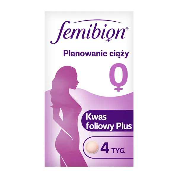 Packung Femibion® 0 Tabletten zur Vorbereitung auf die Schwangerschaft, enthält Folsäure, Metafolin® und Vitamine