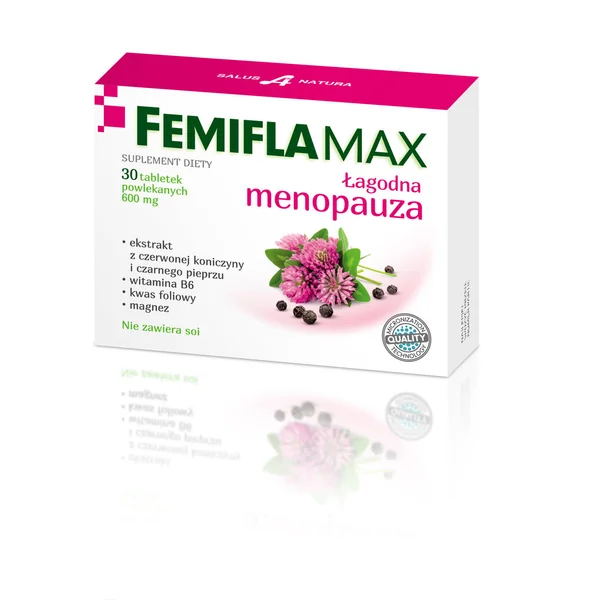 Femiflamax Tabletten – pflanzliches Nahrungsergänzungsmittel für Frauen in den Wechseljahren zur Linderung von Hitzewallungen und Müdigkeit