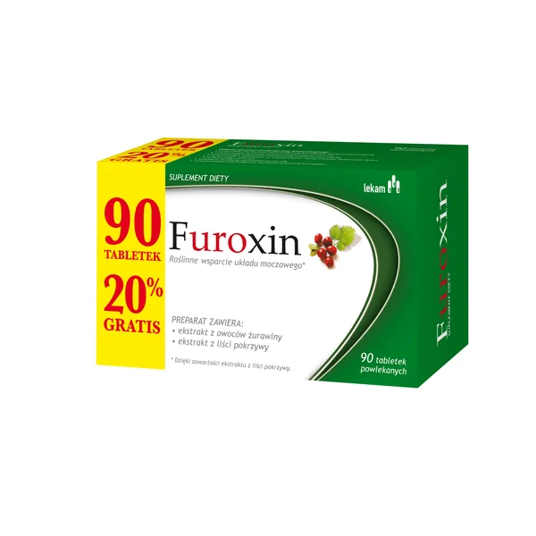 Furoxin 90 Tabletten Nahrungsergänzungsmittel für gesunde Harnwege mit Cranberry- und Brennnessel-Extrakten