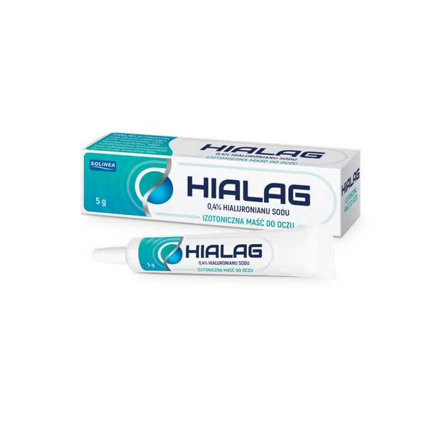Hialag Augensalbe 5 g – Medizinprodukt zur Linderung trockener Augen und unvollständigem Lidschluss, befeuchtet und schützt die Hornhaut.