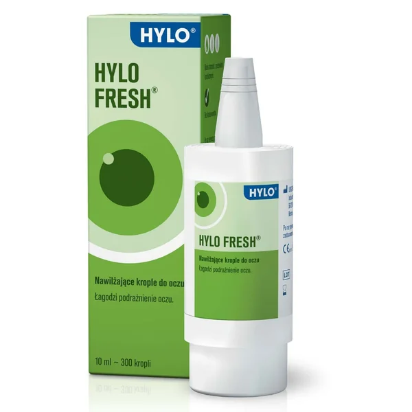Hylo Fresh Augentropfen 10 ml – sterile, konservierungsmittelfreie Tropfen zur Befeuchtung und Linderung gereizter Augen mit Hyaluronsäure und Augentrost