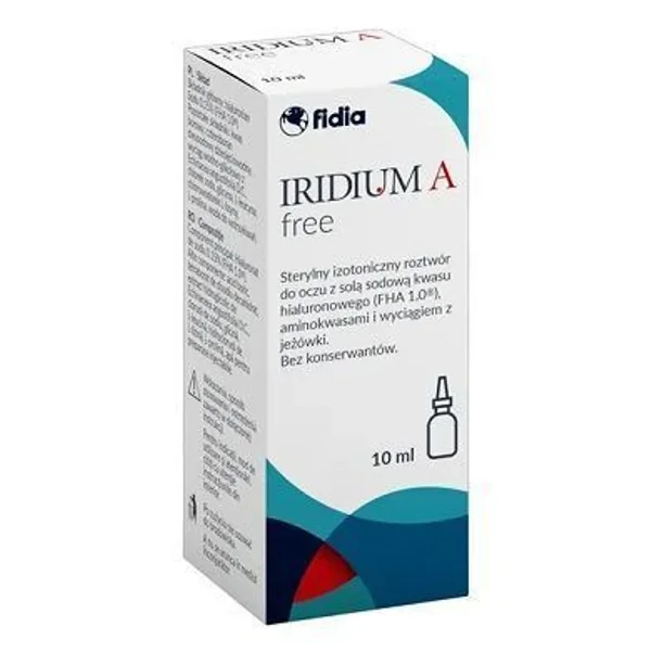 IRIDIUM A Free Augentropfen 10 ml – sterile, feuchtigkeitsspendende Tropfen zur Regeneration und zum Schutz der Augenoberfläche