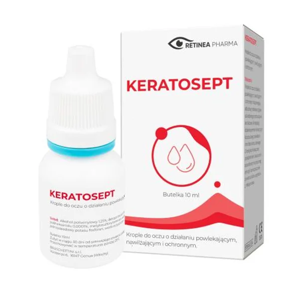 Keratosept Augentropfen 10 ml Flasche – feuchtigkeitsspendendes Hydrogel für Schutz und Regeneration des Augenepithels.