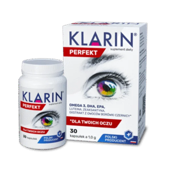 Klarin® Perfekt 30 Kapseln – Nahrungsergänzung für gesunde Augen mit Lutein, Zeaxanthin, Omega-3 und Antioxidantien