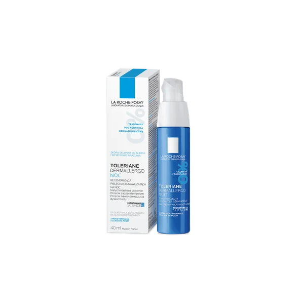 La Roche-Posay Toleriane Dermallergo Nachtcreme 40 ml für empfindliche, allergische Haut, intensiv feuchtigkeitsspendend und beruhigend