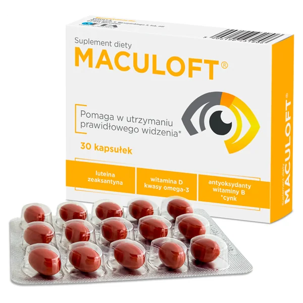 Maculoft Kapseln mit Lutein, Zeaxanthin, Omega-3, Vitamin D3 und Mineralstoffen zur Unterstützung der Augengesundheit