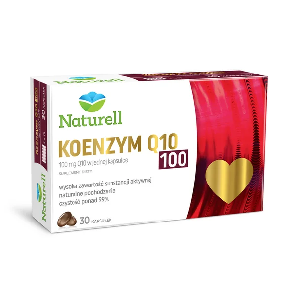 Naturell Coenzym Q10 100 mg – Nahrungsergänzung mit natürlichem Q10 für Energie und Herzgesundheit, 30 Kapseln