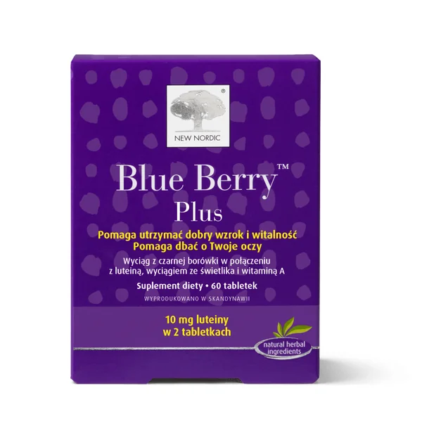 New Nordic Blue Berry Plus Nahrungsergänzungsmittel für Augen mit Lutein, Zeaxanthin und Heidelbeerextrakt