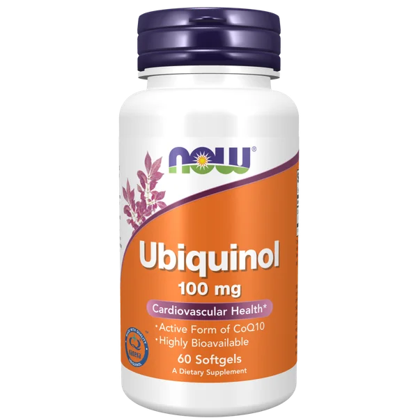 Now Foods Ubiquinol 100 mg 60 Kapseln – aktives Coenzym Q10 zur Unterstützung der Herzgesundheit und Energieproduktion mit MCT-Öl