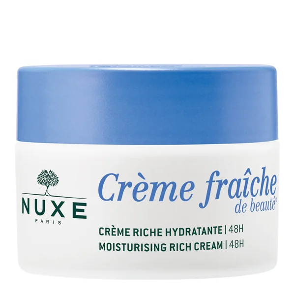 Nuxe Crème fraîche de Beauté feuchtigkeitsspendende Gesichtscreme in Tube, 50 ml, für trockene Haut, 97 % natürliche Inhaltsstoffe.