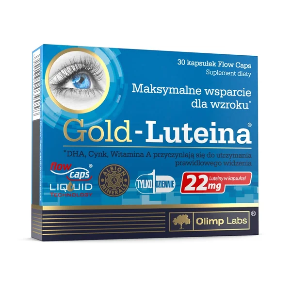 Olimp Gold-Luteina 30 Kapseln – Nahrungsergänzung für Augengesundheit mit Lutein, Zeaxanthin und DHA