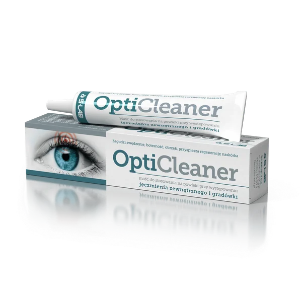 OptiCleaner Augenlidsalbe 15 g zur Behandlung von Hagelkorn und äußerem Gerstenkorn, lindert Schwellungen, Juckreiz und Entzündungen