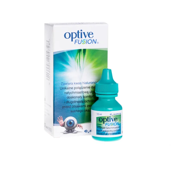 Optive Fusion Augentropfen 10 ml – feuchtigkeitsspendend, schützend und lindernd für trockene, gereizte Augen, geeignet für Kontaktlinsenträger