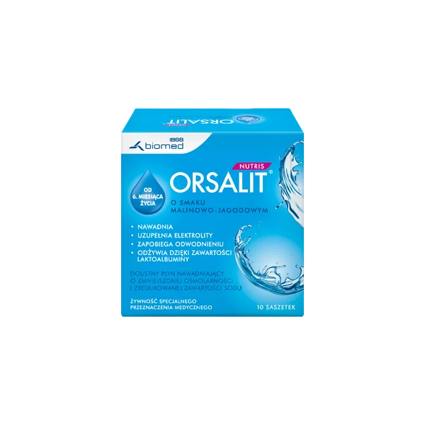 Orsalit Nutris Pulver Himbeer- und Beergeschmack – orale Rehydrationslösung für Kinder ab 6 Monaten und Erwachsene zur Flüssigkeits- und Mineralstoffergänzung