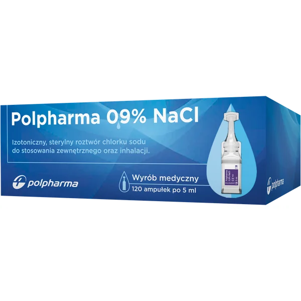 Polpharma 0,9 % NaCl sterile Kochsalzlösung in Ampullen für Augen, Nase, Ohren und Inhalation