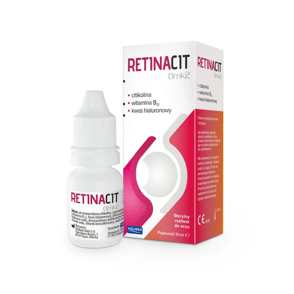 Retinacit Omk2 Augentropfen 10 ml – Citicolin, Hyaluronsäure und Vitamin B12 für Augengesundheit
