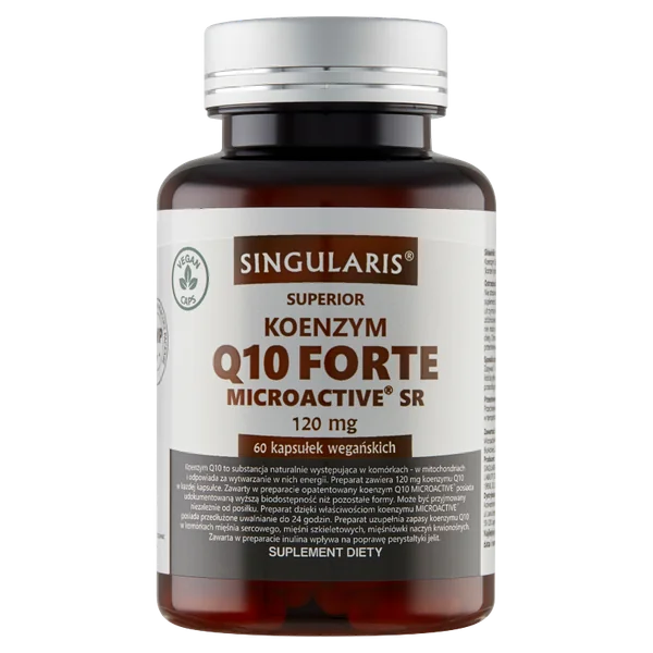Singularis Superior Coenzym Q10 Forte Microactive SR 60 Kapseln – hochdosiertes Q10 zur Unterstützung von Energie und Herzgesundheit