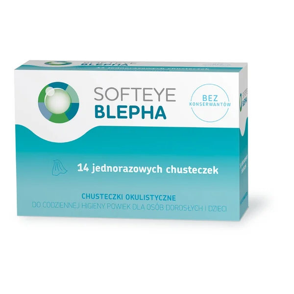 Softeye Blepha Augenreinigungstücher – sanfte Pflege für gereizte und entzündete Augenlider, natürliche Formel ohne Konservierungsstoffe