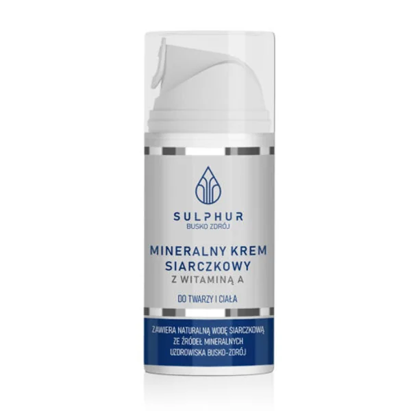 Sulphur Busko Zdrój Mineral Schwefelcreme 100ml für feuchtigkeitsspendende und regenerierende Hautpflege