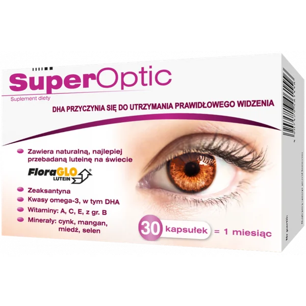 SuperOptic 30 Kapseln – Nahrungsergänzung für Sehkraft, DHA, Lutein und Zeaxanthin zur täglichen Unterstützung der Augen
