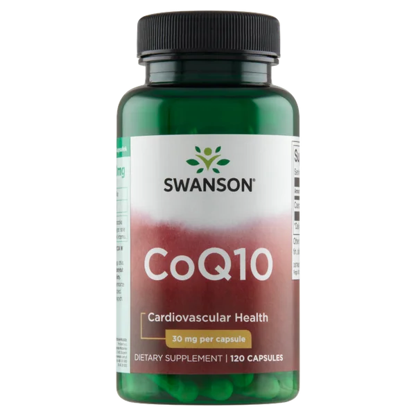 Swanson Coenzym Q10 30 mg, 120 Kapseln – hochdosiertes Q10 zur Unterstützung von Energie, Herzfunktion und antioxidativem Zellschutz.