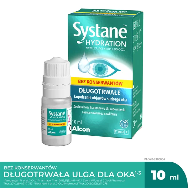 Systane Hydration Augentropfen 10 ml Flasche zur Befeuchtung trockener Augen ohne Konservierungsstoffe