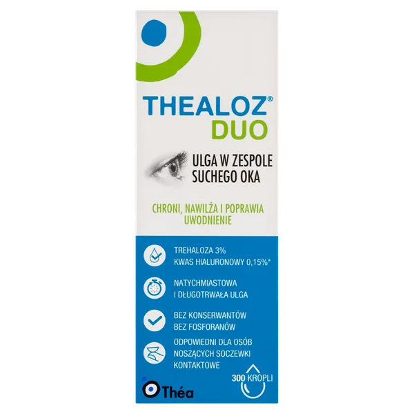 Thealoz Duo Augentropfen 10 ml zur Befeuchtung, Linderung und antioxidativen Schutz der Augen bei trockenem Auge