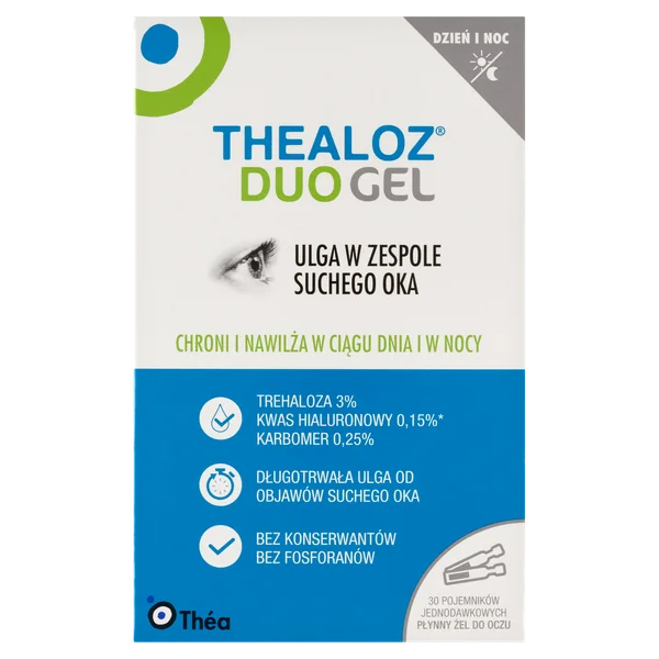 Thealoz Duo Gel Augengel 0,4 g x 30 Minims für intensive Augenpflege und Feuchtigkeit