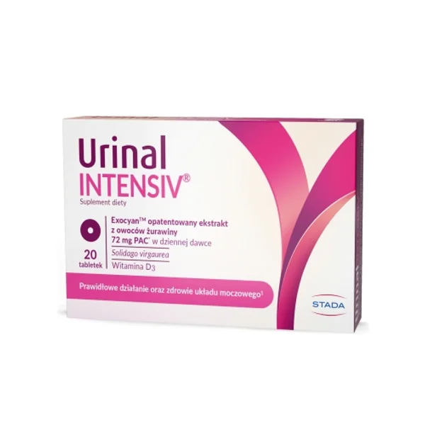 Urinal® Intensiv 20 Tabletten Nahrungsergänzungsmittel für gesunde Blasen- und Harnwege mit Cranberry, Goldrute und Vitamin D3
