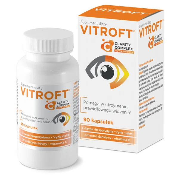 Vitroft Kapseln für Augengesundheit mit Zink, Vitamin C, L-Lysin und Traubenkernextrakt