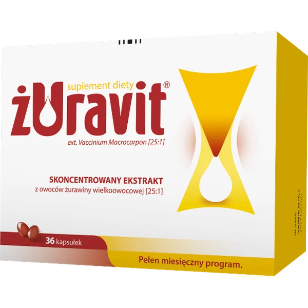 Żuravit 36 Kapseln mit Cranberry-Extrakt – Nahrungsergänzung zur Unterstützung der Blasengesundheit und Vorbeugung von Harnwegsinfektionen