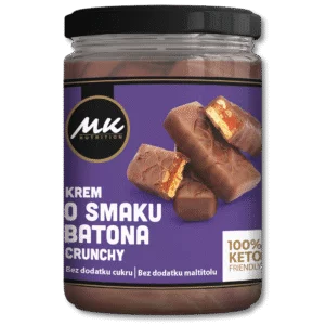 Keto Erdnusscreme 500 g, zuckerfrei, mit knusprigen Nussstücken und cremiger Konsistenz