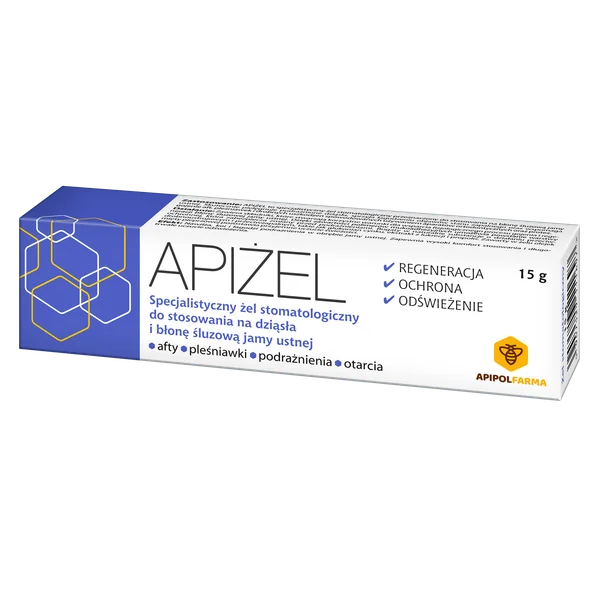 Apiżel zahnärztliches Gel 15 g – Spezialgel zur Pflege von gereiztem Zahnfleisch und Heilung von Aphten und Mundsoor