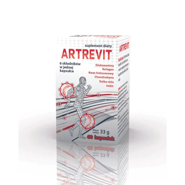 Artrevit 60 Kapseln – Nahrungsergänzung mit Glucosamin, Kollagen, Chondroitin, Hyaluronsäure, Hagebutte und Ingwer für gesunde Gelenke