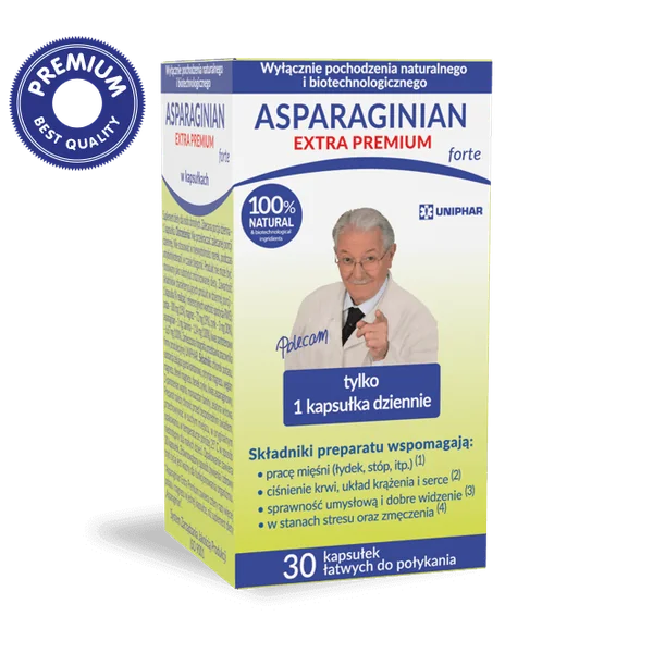 Asparaginian Extra Premium Forte Kapseln mit Magnesium, Kalium, Zink und B-Vitaminen für Muskeln, Nerven und Herz