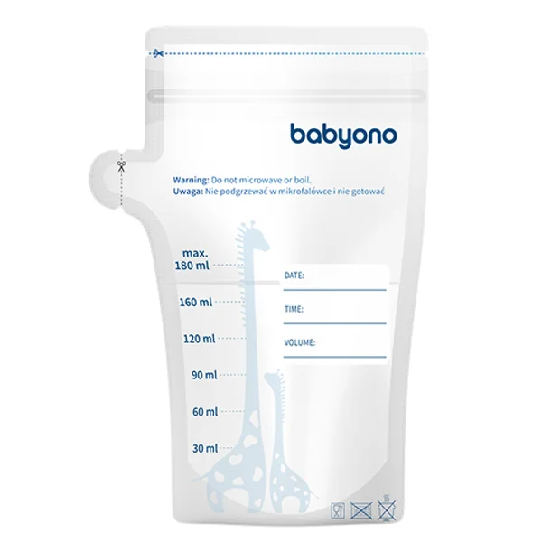 Babyono Muttermilchbeutel 180 ml 30 Stück, BPA-frei, steril und auslaufsicher für hygienische Aufbewahrung