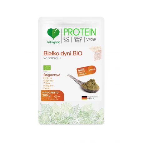 BeOrganic Bio Kürbiskernprotein Pulver 60% für Muskelaufbau, veganes Protein zur Unterstützung starker Knochen und langanhaltender Sättigung